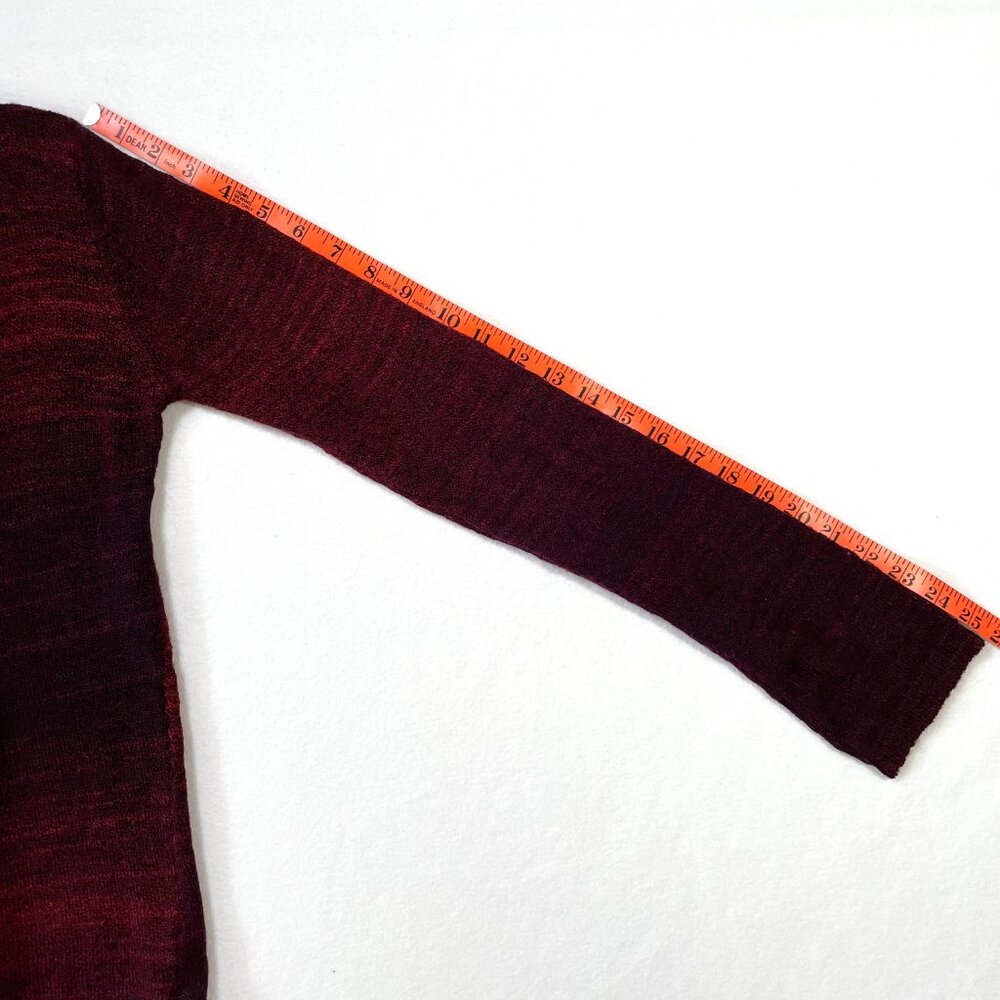 Prana Julien Sweater Ombre Red Size M Yoga Open Back Layering Lightweight - Picture 13 of 16